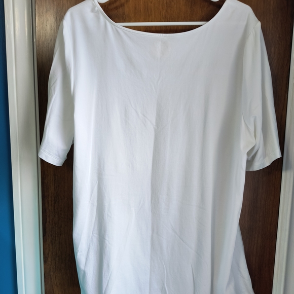 Women's White Knot-Front Top - Picture 3 of 4